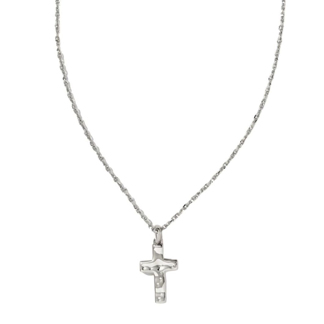 Kendra Scott Cross Pendant Necklace Rhodium