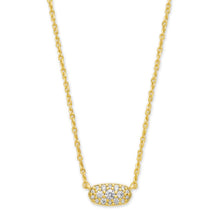 Load image into Gallery viewer, Kendra Scott Grayson Gold Pendant Necklace in White CZ

