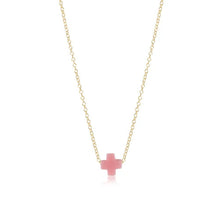 Load image into Gallery viewer, enewton 16'' Pink Cross Necklace-Gold
