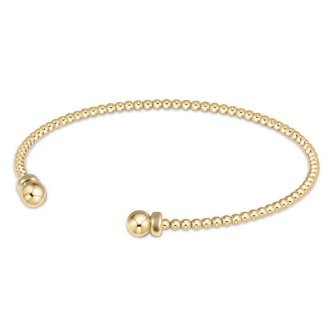 enewton Classic Gold 2mm Bead Cuff-Gold