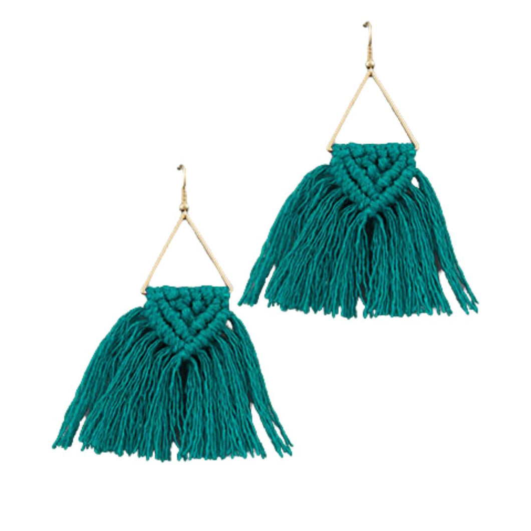 Triangle & Tassle Earring