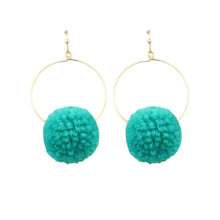 Load image into Gallery viewer, Pom Pom Circle Earring
