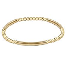 Load image into Gallery viewer, bliss bar gold pattern 3mm bead bracelet
