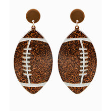 Load image into Gallery viewer, Football Glitter Acrylic Earring
