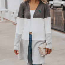 Load image into Gallery viewer, CCU Waffle Knit Colorblock Cardigan
